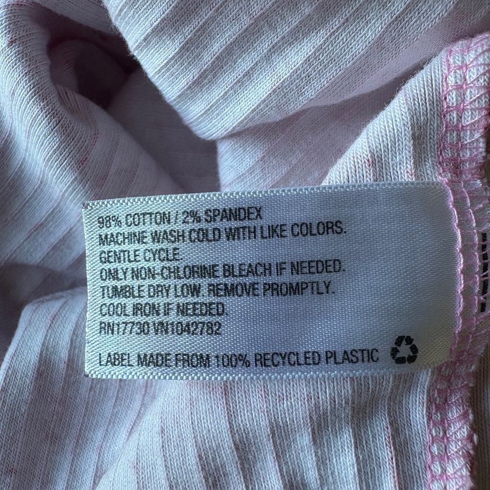 Pink Heart Patterned Ribbed Crop Top - Picture 4 of 5